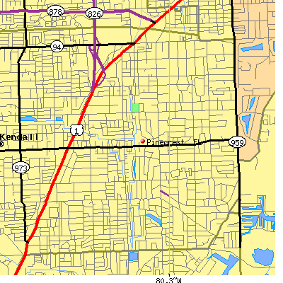 Pinecrest map