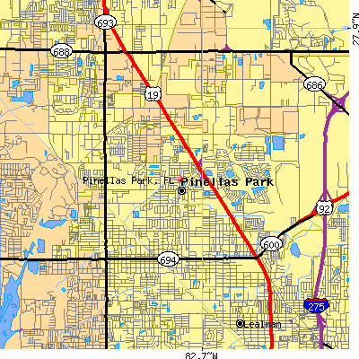 Pinellas Park map