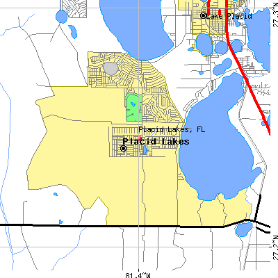 Placid Lakes map