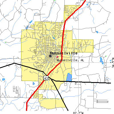 Russellville map