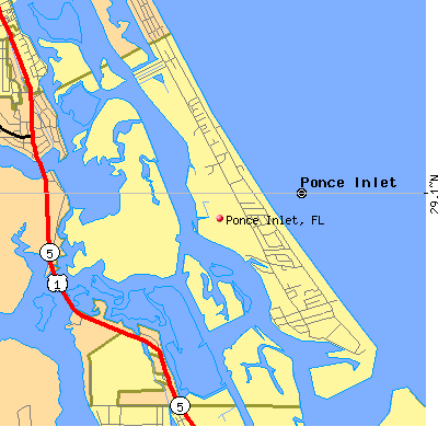Ponce Inlet map