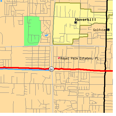 Royal Palm Estates map