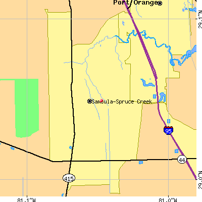 Samsula-Spruce Creek map