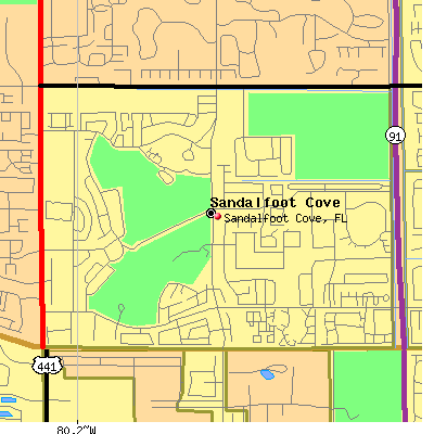 Sandalfoot Cove map