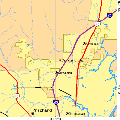 Saraland map