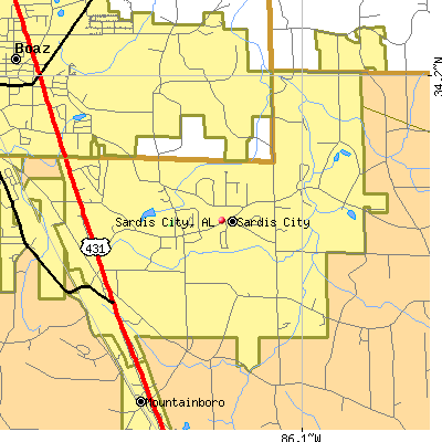 Sardis City map