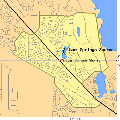 Silver Springs Shores map