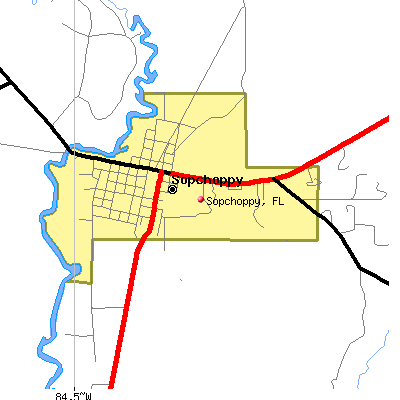 Sopchoppy map