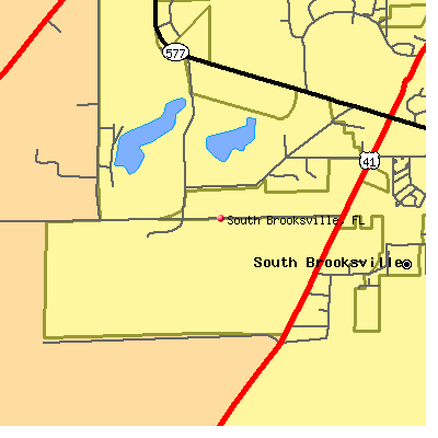 South Brooksville map