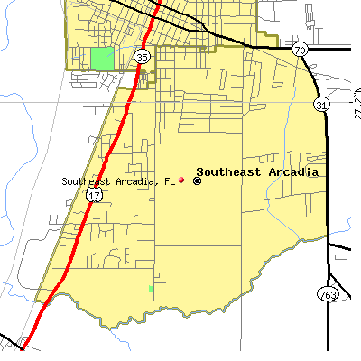 Southeast Arcadia map