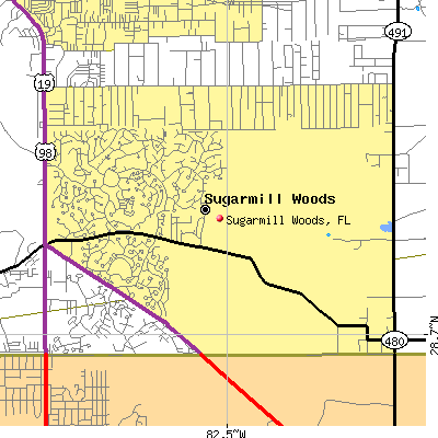 Sugarmill Woods map