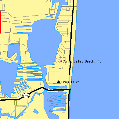 Sunny Isles Beach map