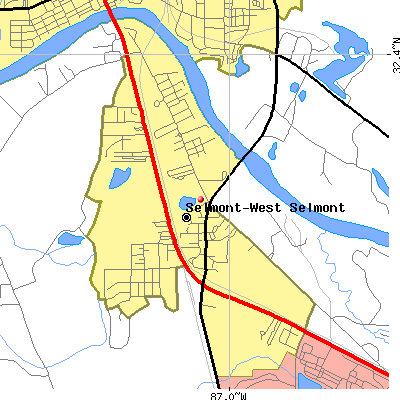 Selmont-West Selmont map