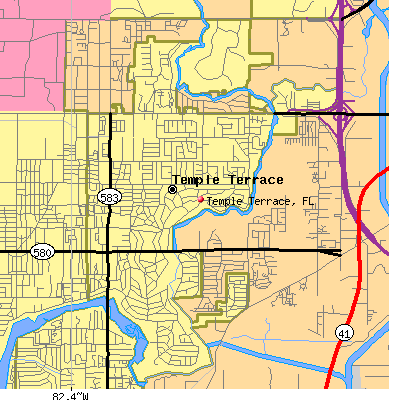 Temple Terrace map