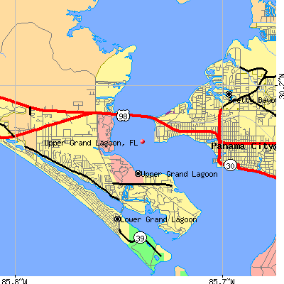 Upper Grand Lagoon map
