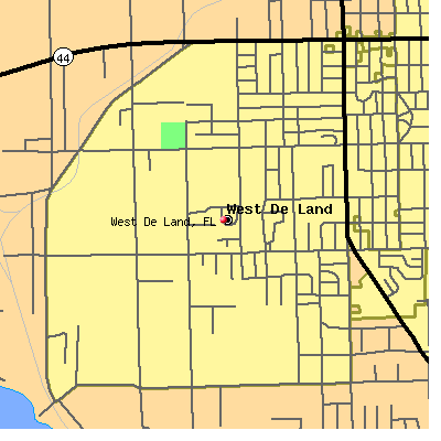 West De Land map