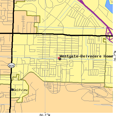 Westgate-Belvedere Homes map