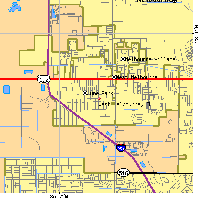 West Melbourne map