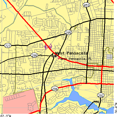 West Pensacola map