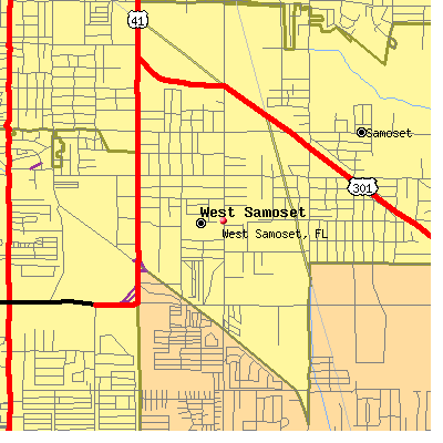 West Samoset map