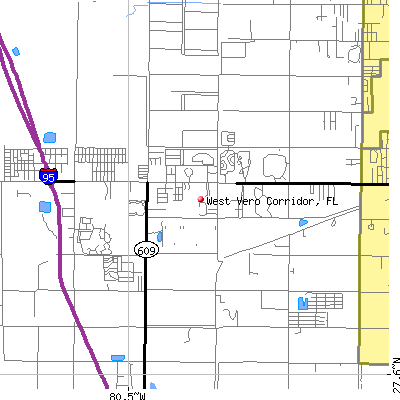 West Vero Corridor map