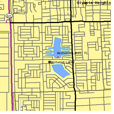 Westwood Lakes map