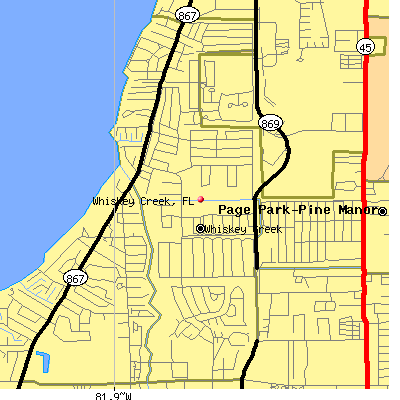 Whiskey Creek map