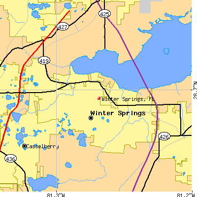 Winter Springs map