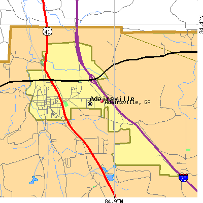 Adairsville map