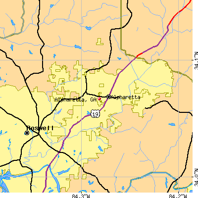 Alpharetta map