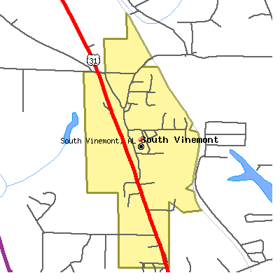 South Vinemont map