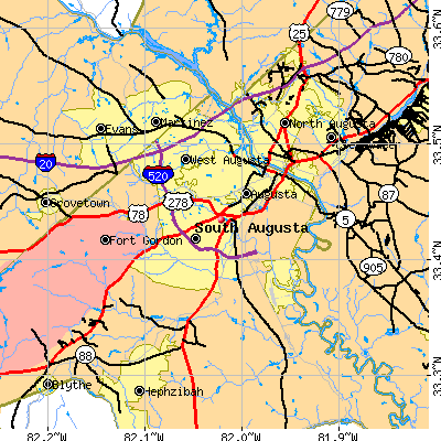 Augusta-Richmond County map