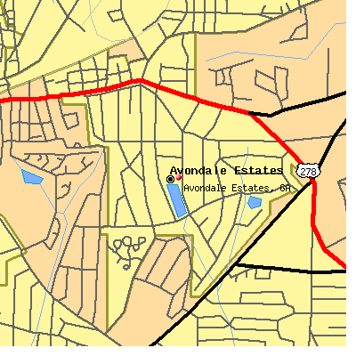 Avondale Estates map
