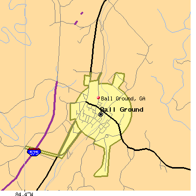 Ball Ground map