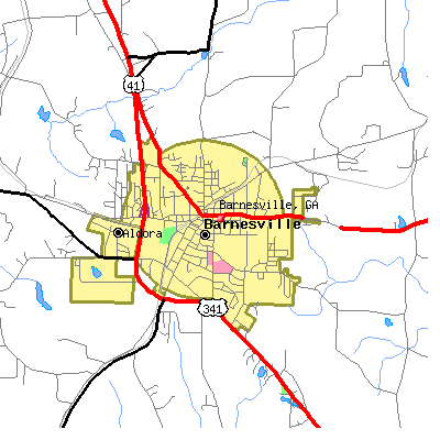 Barnesville map