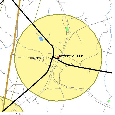Bowersville map