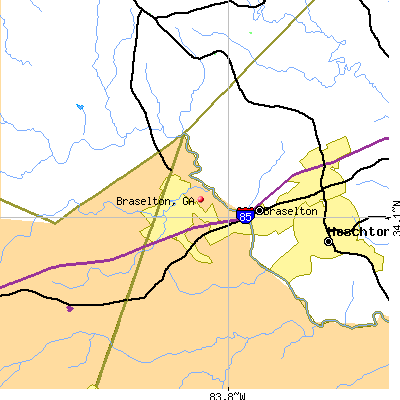 Braselton map