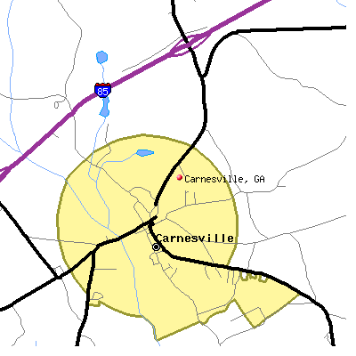 Carnesville map