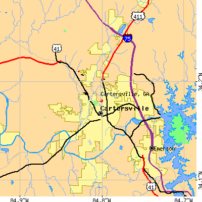 Cartersville map
