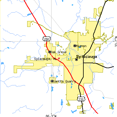 Sylacauga map