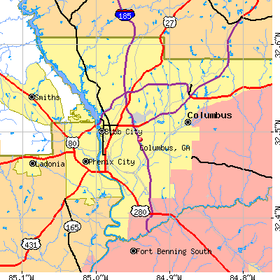 Columbus map