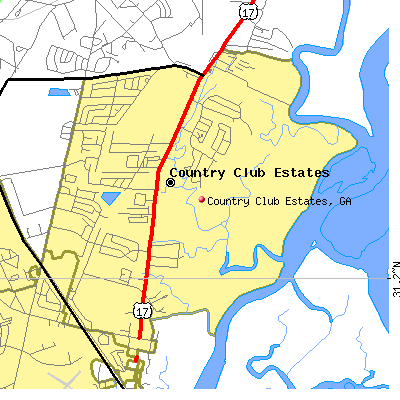 Country Club Estates map