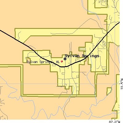 Sylvan Springs map