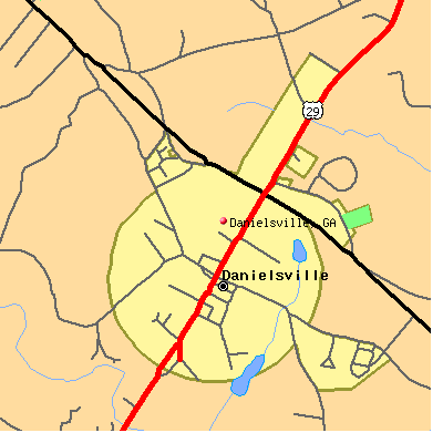 Danielsville map