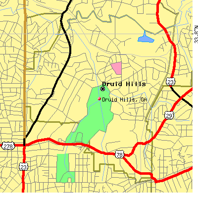 Druid Hills map