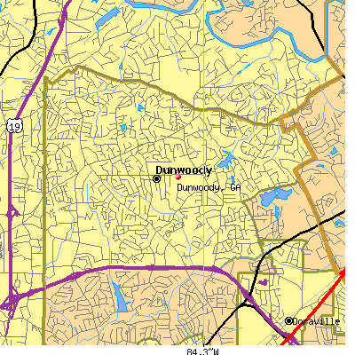 Dunwoody map
