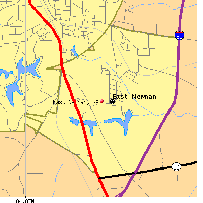 East Newnan map