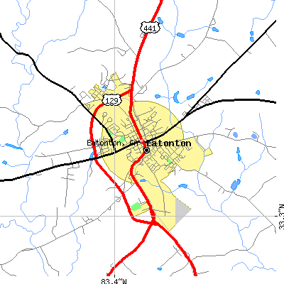 Eatonton map