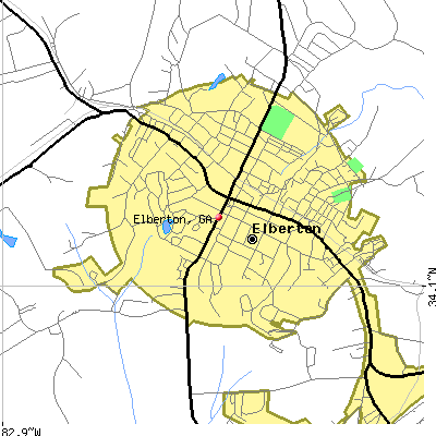 Elberton map