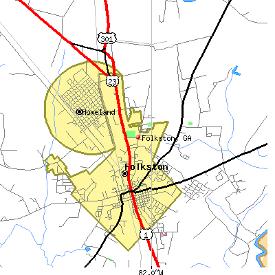 Folkston map